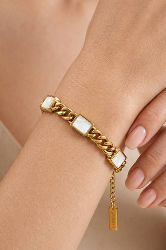 Gold cubic zirconia gold plated bracelet for women