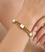 Gold cubic zirconia gold plated bracelet for women