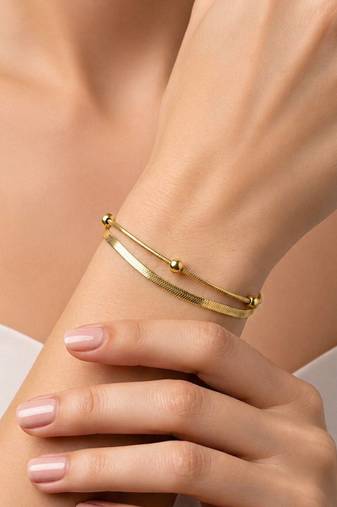 Gold cubic zirconia gold plated bracelet for women