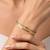 Gold cubic zirconia gold plated bracelet for women