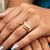 Gold cubic zirconia gold plated finger ring for women