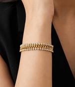 Gold cubic zirconia gold plated bracelet for women