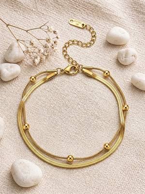 Gold cubic zirconia gold plated bracelet for women 2