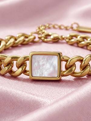 Gold cubic zirconia gold plated bracelet for women 3