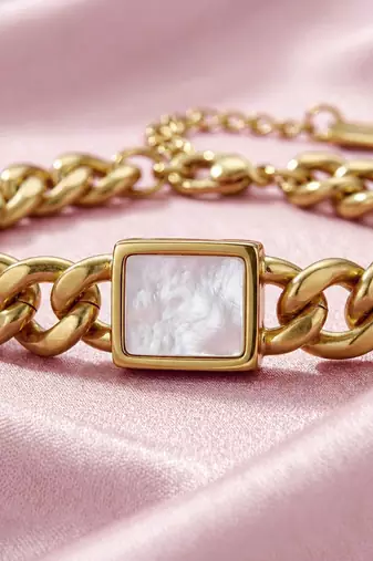 Gold cubic zirconia gold plated bracelet for women