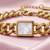 Gold cubic zirconia gold plated bracelet for women