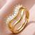 Gold cubic zirconia gold plated finger ring for women