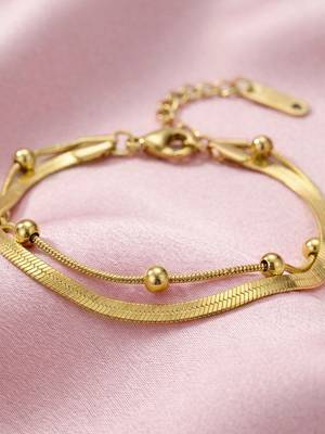 Gold cubic zirconia gold plated bracelet for women 3