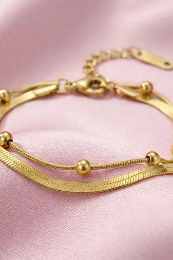 Gold cubic zirconia gold plated bracelet for women