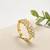 Gold cubic zirconia gold plated finger ring for women