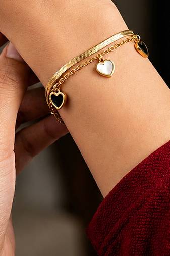 Gold cubic zirconia gold plated bracelet for women