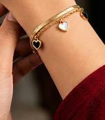 Gold cubic zirconia gold plated bracelet for women