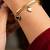 Gold cubic zirconia gold plated bracelet for women