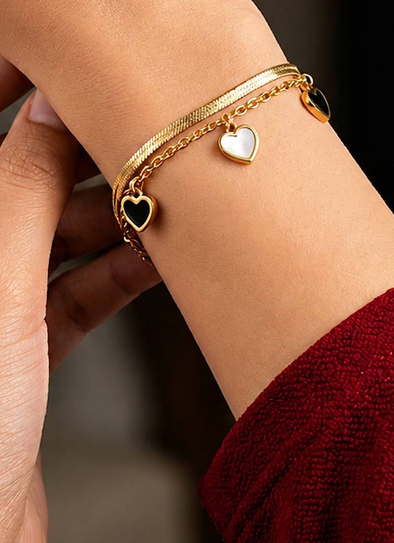 Gold cubic zirconia gold plated bracelet for women