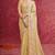 Lemon yellow galaxy heavy embroidery with sequince work saree with blouse