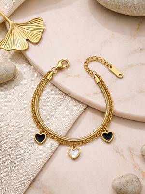 Gold cubic zirconia gold plated bracelet for women 2