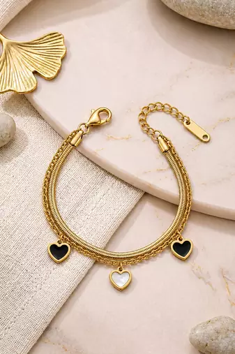 Gold cubic zirconia gold plated bracelet for women