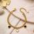 Gold cubic zirconia gold plated bracelet for women