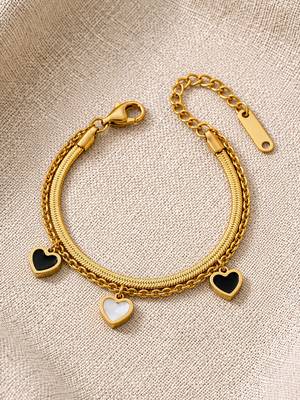 Gold cubic zirconia gold plated bracelet for women 3