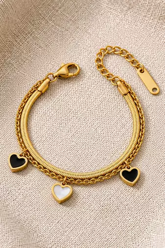 Gold cubic zirconia gold plated bracelet for women
