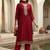 Women Ethnic Motifs Embroidered Thread Work Kurta with Trousers & With Dupatta