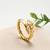 Gold cubic zirconia gold plated finger ring for women