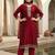 Women Ethnic Motifs Embroidered Thread Work Kurta with Trousers & With Dupatta