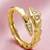 Gold cubic zirconia gold plated finger ring for women
