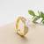 Gold cubic zirconia gold plated finger ring for women