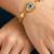 Gold cubic zirconia gold plated bracelet for women