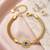 Gold cubic zirconia gold plated bracelet for women