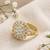 Gold cubic zirconia gold plated finger ring for women