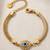 Gold cubic zirconia gold plated bracelet for women
