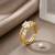 Gold cubic zirconia gold plated finger ring for women