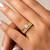 Gold cubic zirconia gold plated finger ring for women