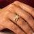 Gold cubic zirconia gold plated finger ring for women