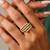 Gold cubic zirconia gold plated finger ring for women