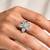 Silver cubic zirconia gold plated finger ring for women
