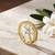 Gold cubic zirconia gold plated finger ring for women