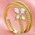 Gold cubic zirconia gold plated finger ring for women