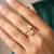 Gold cubic zirconia gold plated finger ring for women