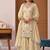 off white crep silk blend  blend party wear embroidery sharara suit set stitched