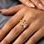 Gold cubic zirconia gold plated finger ring for women