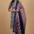 Floral printed cotton round neck kurta trouser & dupatta set