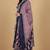 Floral printed cotton round neck kurta trouser & dupatta set