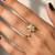 Gold cubic zirconia gold plated finger ring for women