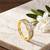 Gold cubic zirconia gold plated finger ring for women