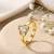 Gold cubic zirconia gold plated finger ring for women