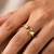 Gold cubic zirconia gold plated finger ring for women