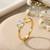 Gold cubic zirconia gold plated finger ring for women